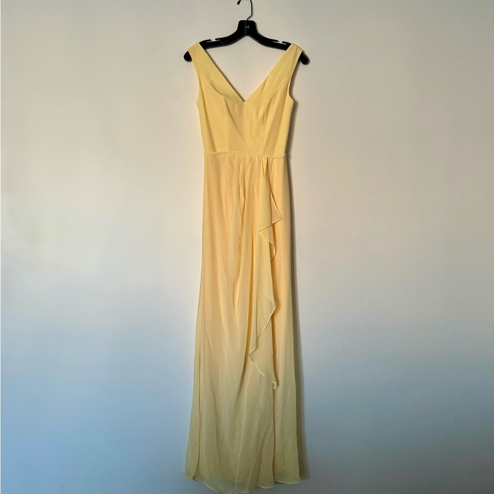 David’s Bridal - V Neck Tank Chiffon Cascade Dress